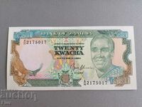 Банкнота - Замбия - 20 квача UNC | 1991г.