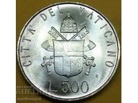 500 Lira 1981 Vatican Silver