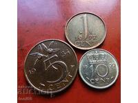 Ολλανδία σετ 1, 5 και 10 σεντς 1954-77