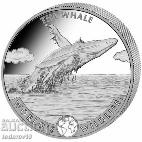 1 ουγκιά Silver The Whale - Dem. Δημοκρατία του Κονγκό 2020