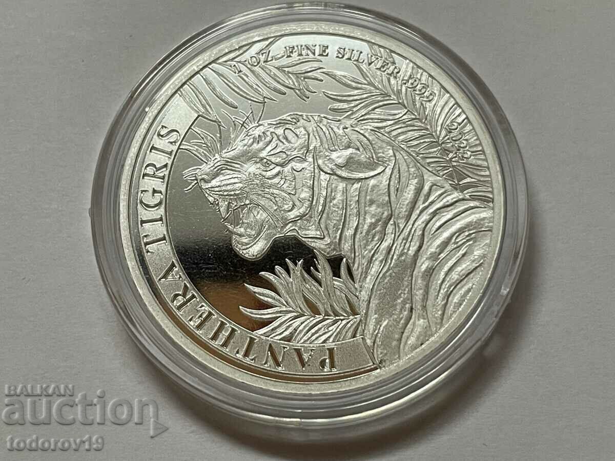 Auction 2022 Laos Panther Tigris Silver Coin 1 oz Auction 2022 Laos Panther Tigris Silver Coin 1 oz