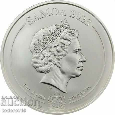 Silver coin The White Tiger - The Four Guardians - 2023 with price 127.99 BGN | € 65.44