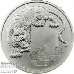 Ασημένιο νόμισμα The White Tiger - The Four Guardians - 2023