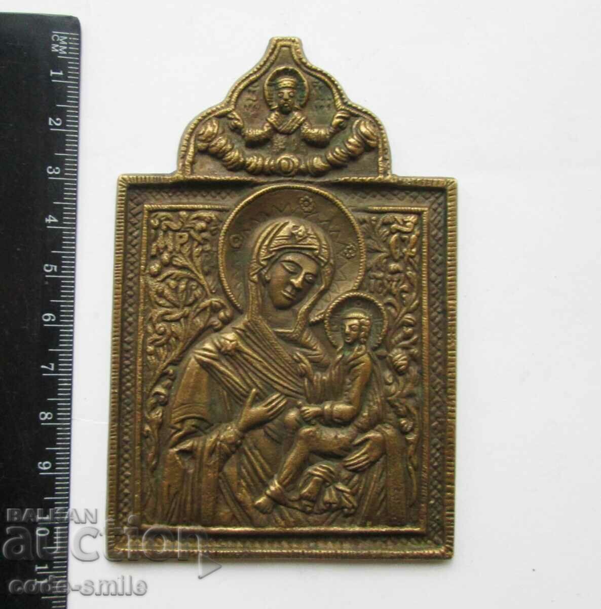 Old Russian bronze icon Virgin Mary with Child with price 100.00 BGN | € 51.13 Old Russian bronze icon Virgin Mary with Child with price 100.00 BGN | € 51.13