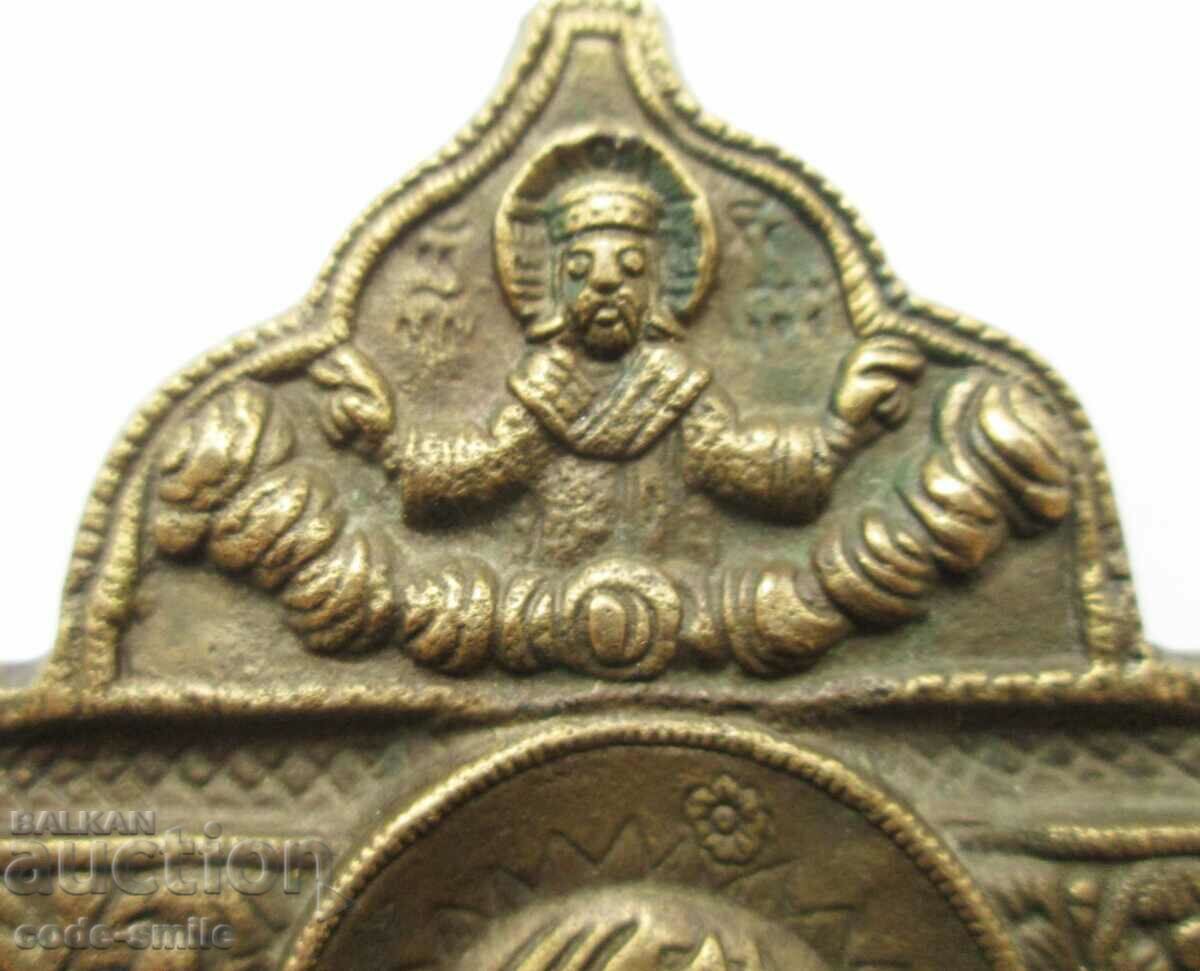 Old Russian bronze icon Virgin Mary with Child - 5 Old Russian bronze icon Virgin Mary with Child - 5