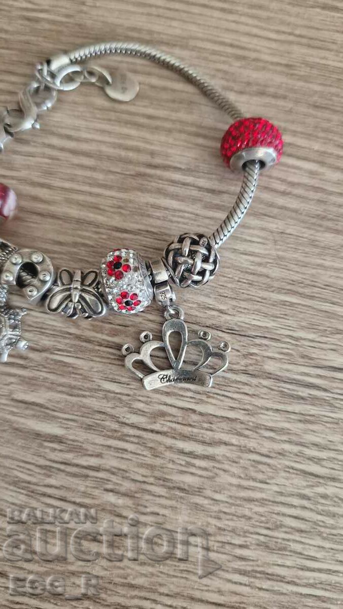 Auction Beautiful sveber bracelet with 8 pendants 925 Auction Beautiful sveber bracelet with 8 pendants 925