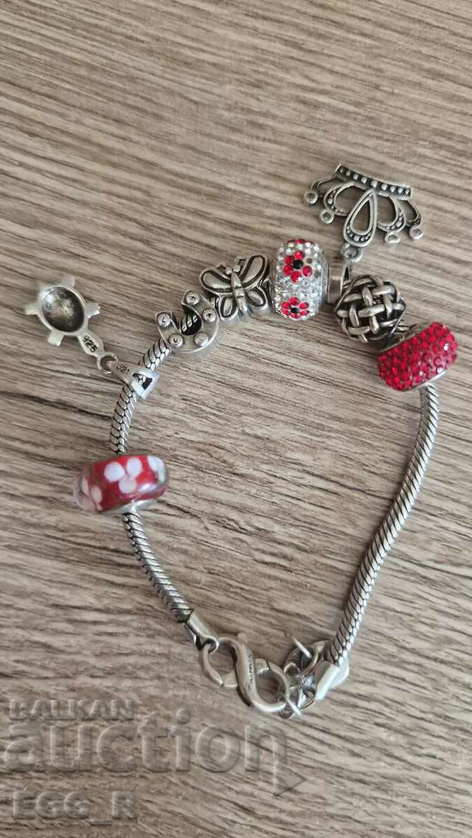 Beautiful sveber bracelet with 8 pendants 925 - 5 Beautiful sveber bracelet with 8 pendants 925 - 5