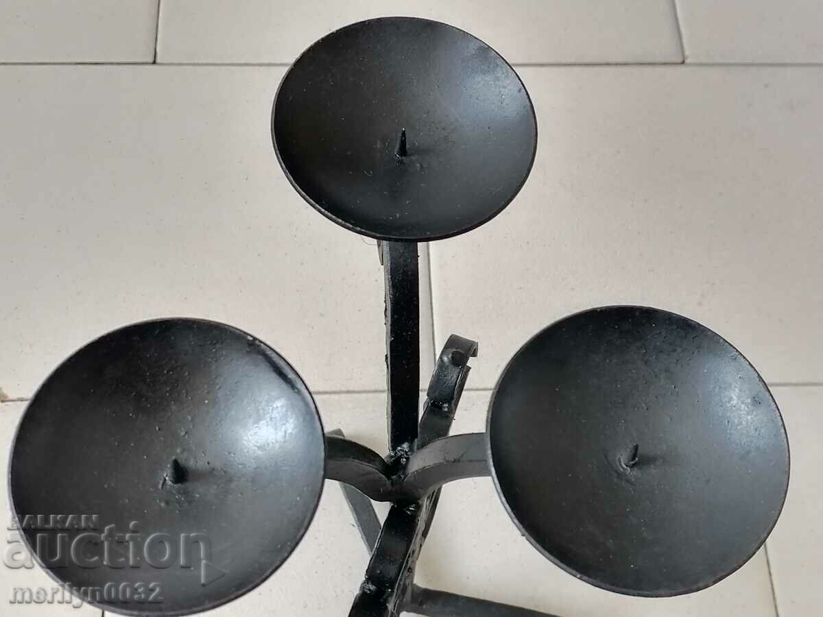 Auction An old candle made of wrought iron lamp Auction An old candle made of wrought iron lamp