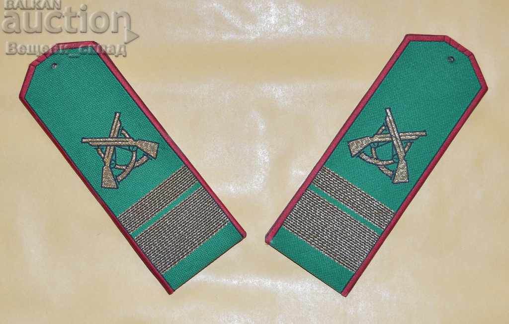 A pair of hard epaulets of a Border Troops Sergeant NEW