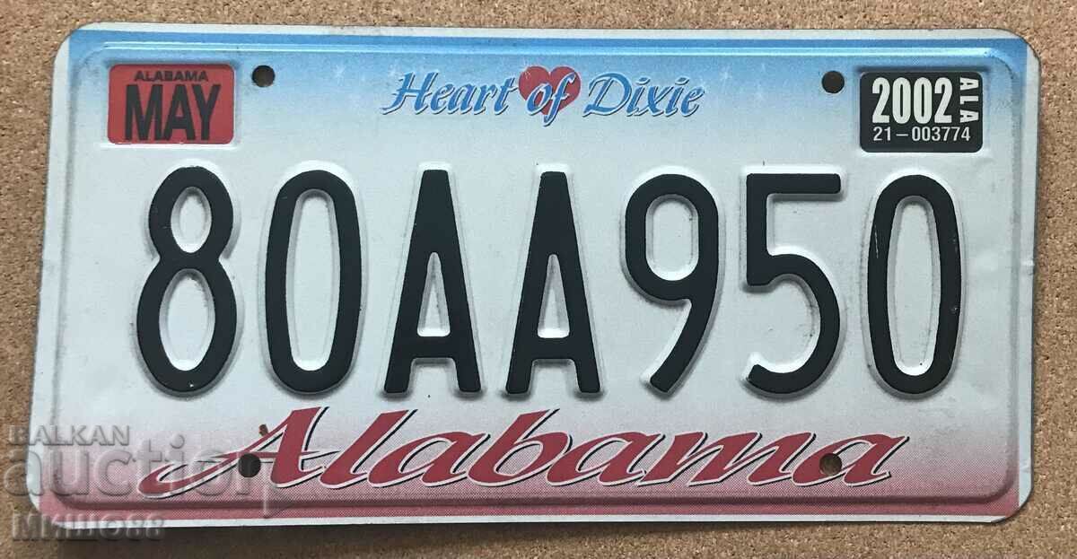 Original American license plate. Original American license plate.