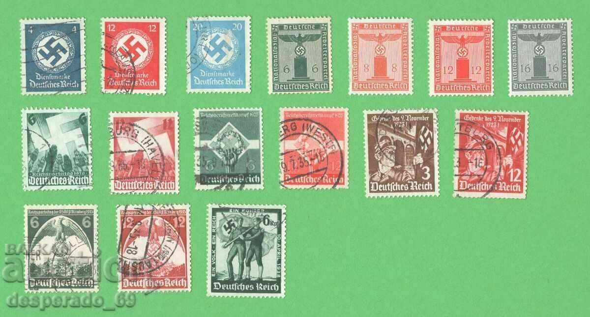 (¯`'•.¸ 16 stamps with Swastika ¸.•'´¯)