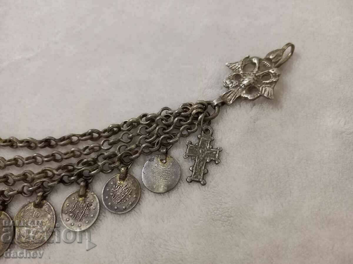 Costum UNIC renascentist macedonean din argint Kyustek din secolul al XIX-lea - 5