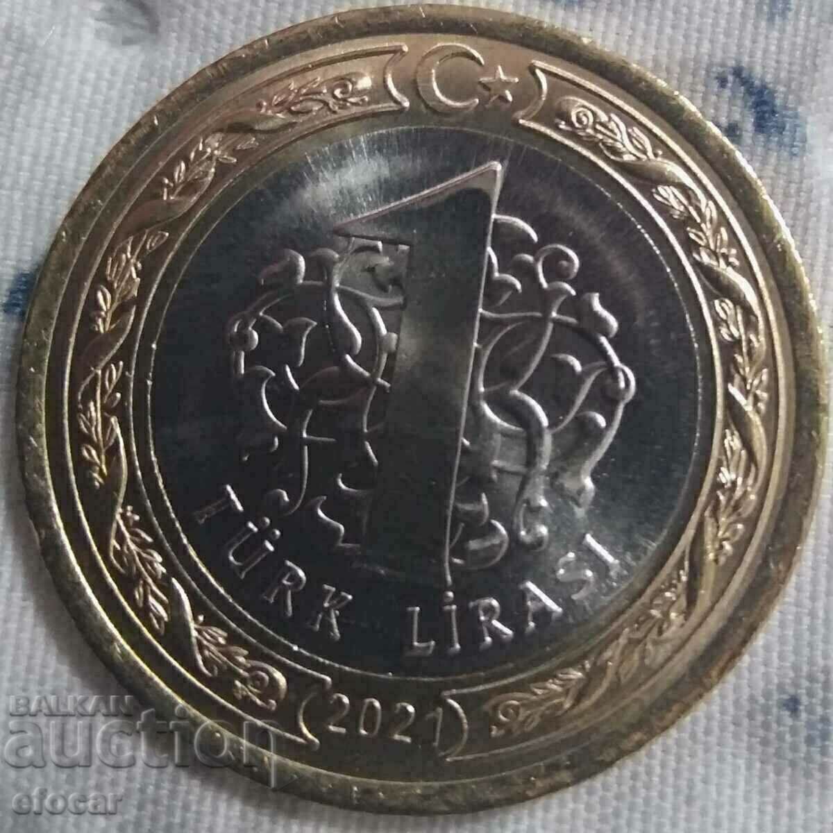 1 Lira Lira Turkey 2021 Gaziantep with price 7.00 BGN | € 3.58 1 Lira Lira Turkey 2021 Gaziantep with price 7.00 BGN | € 3.58