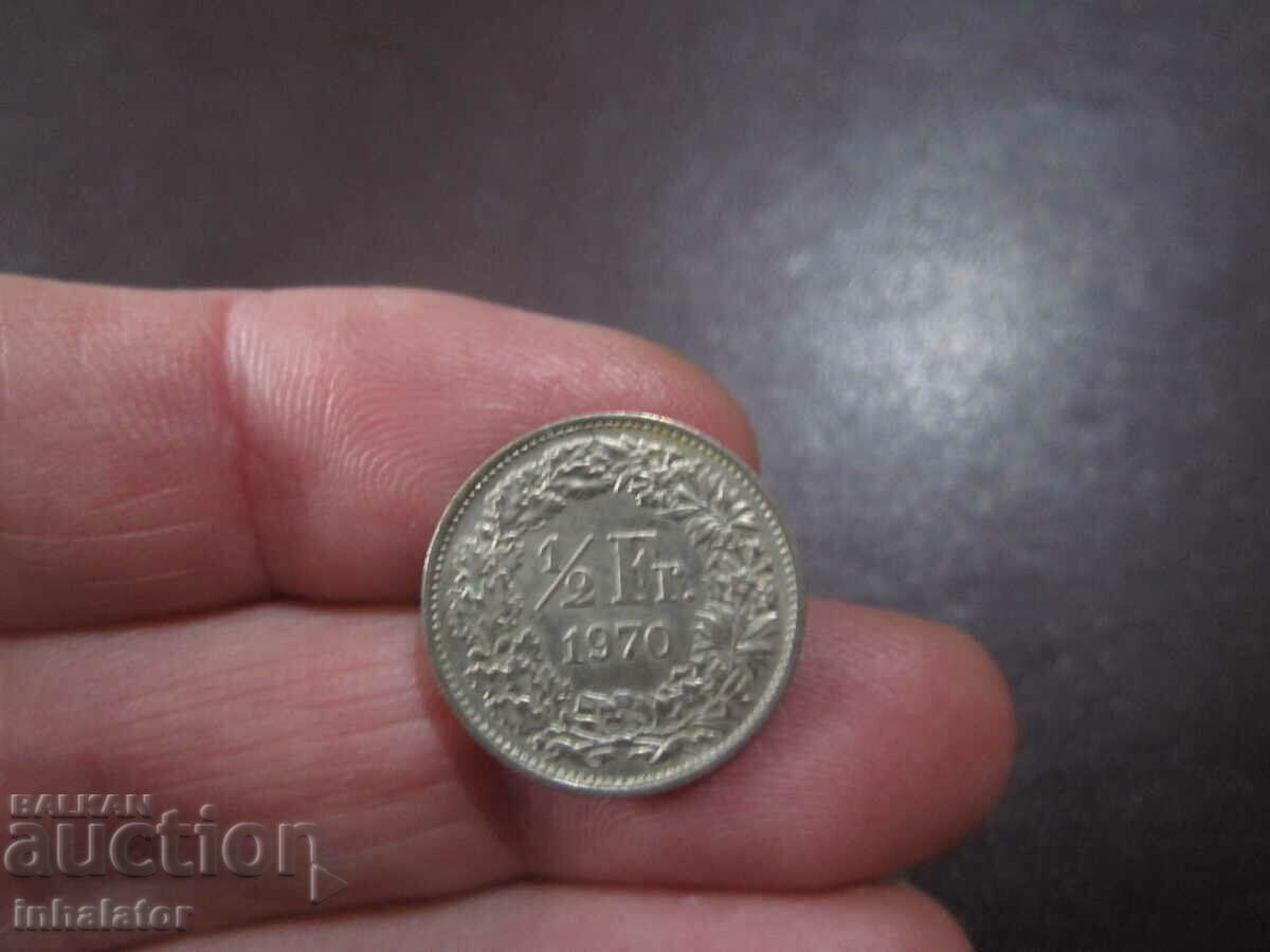 1/2 франк 1970 год Швейцария