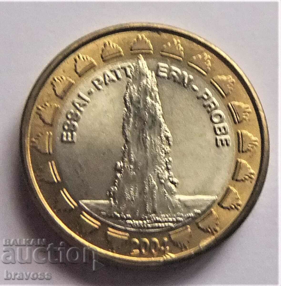 Ватикана - 1 евро 2004 - проба