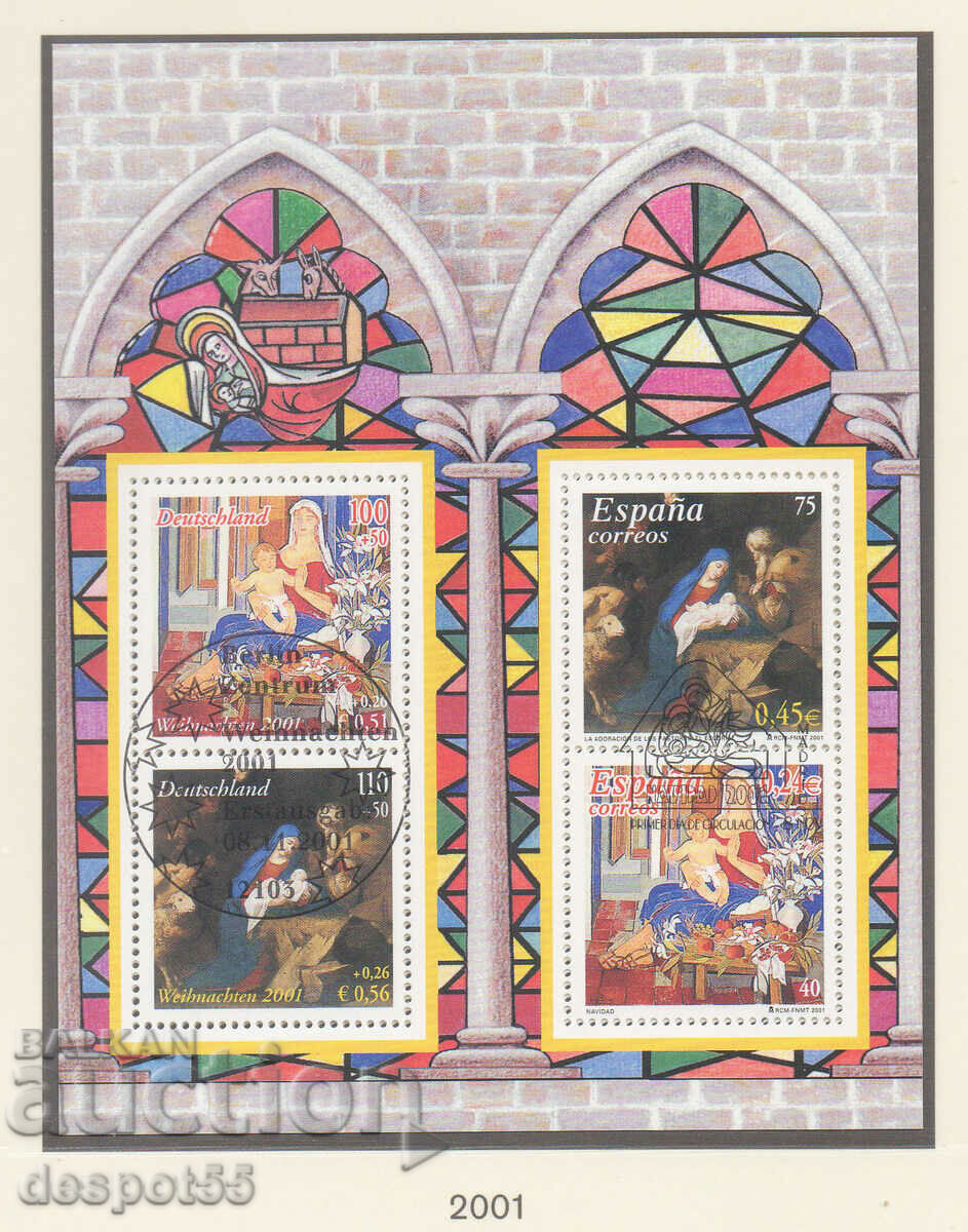 2001. Germany. Christmas block - joint edition with Spain.