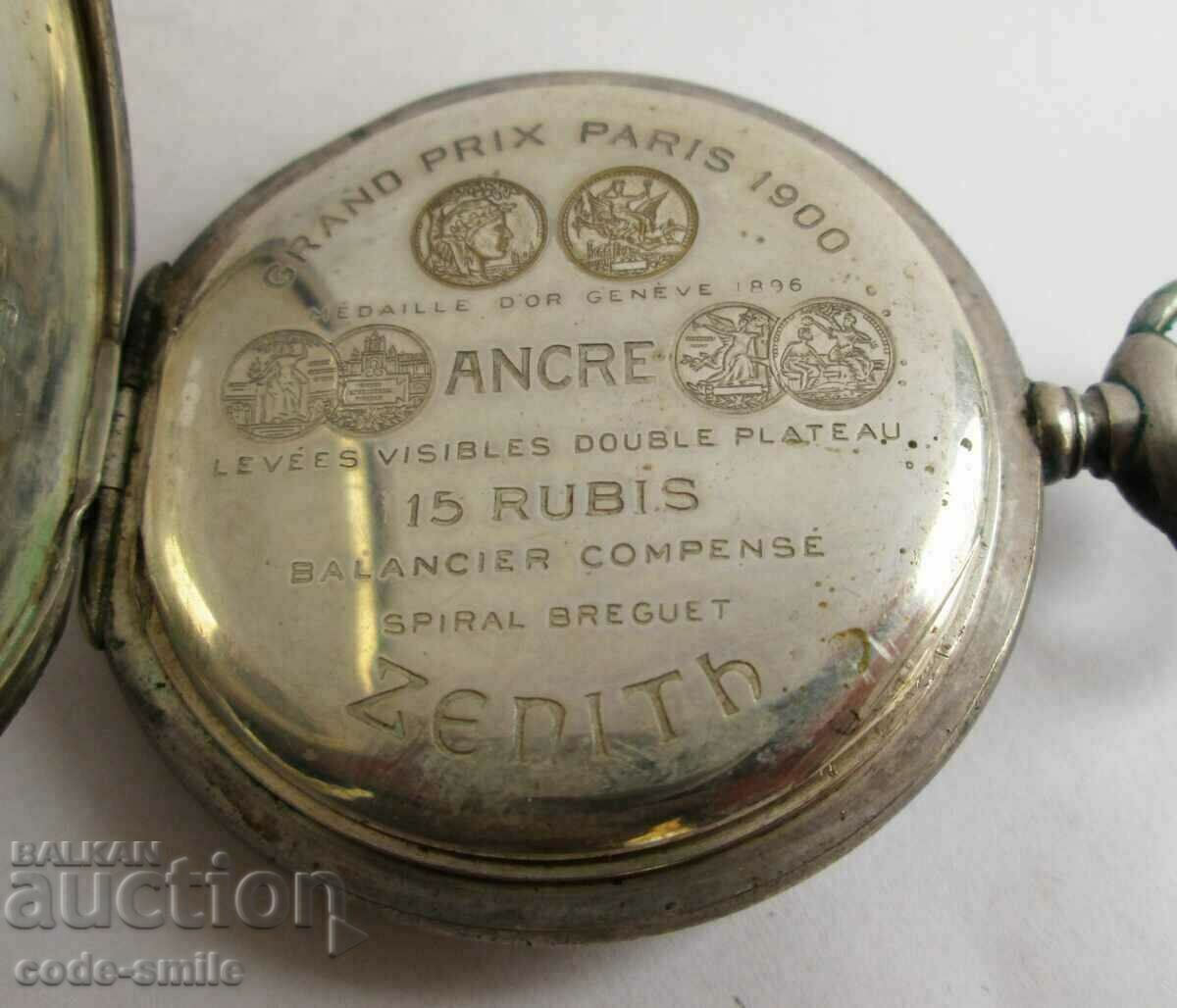 Silver ZENITH award-winning pocket watch 26 Pillows p. colonel - 5 Silver ZENITH award-winning pocket watch 26 Pillows p. colonel - 5