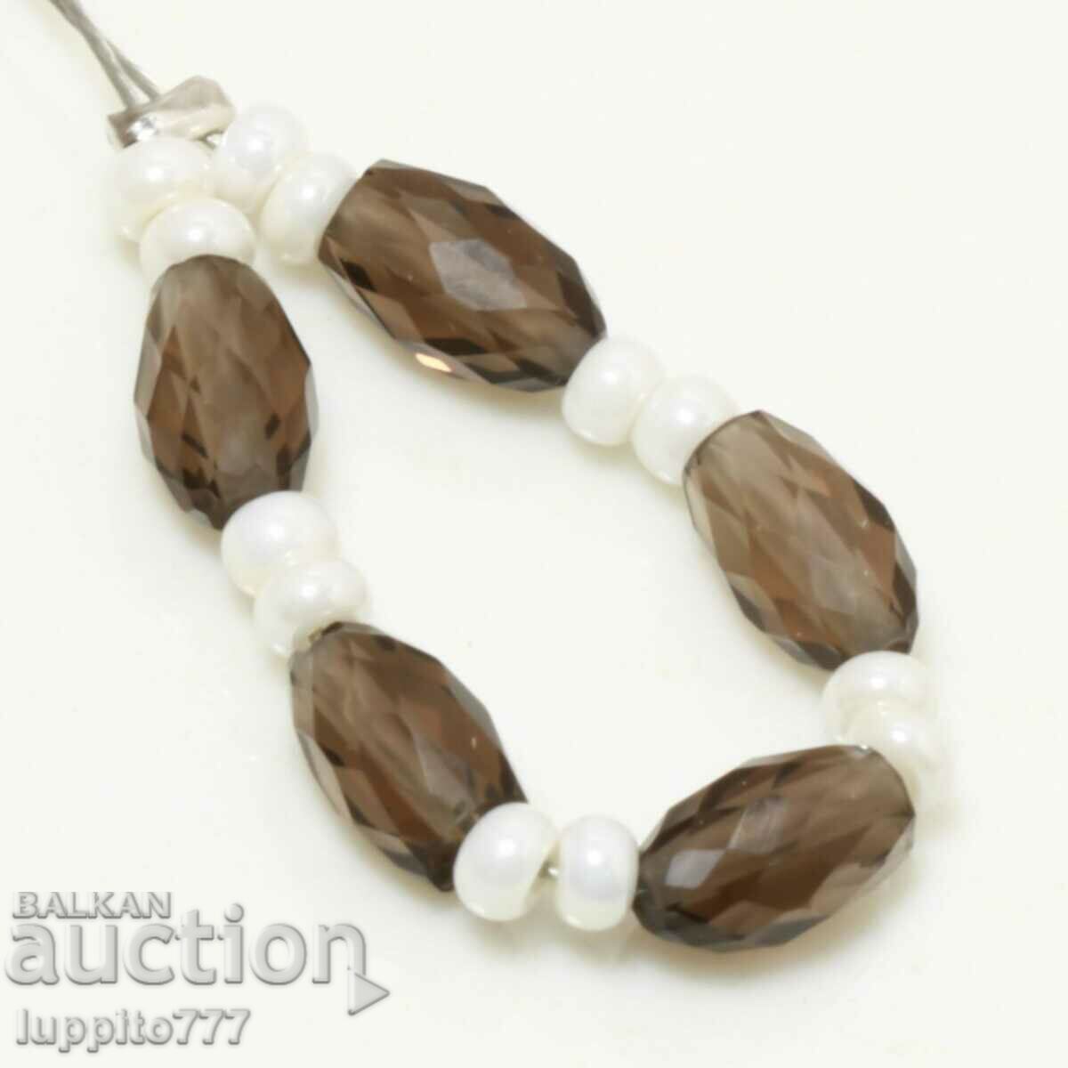 7.90 carat natural smoky quartz strung with price 39.99 BGN | € 20.45 7.90 carat natural smoky quartz strung with price 39.99 BGN | € 20.45