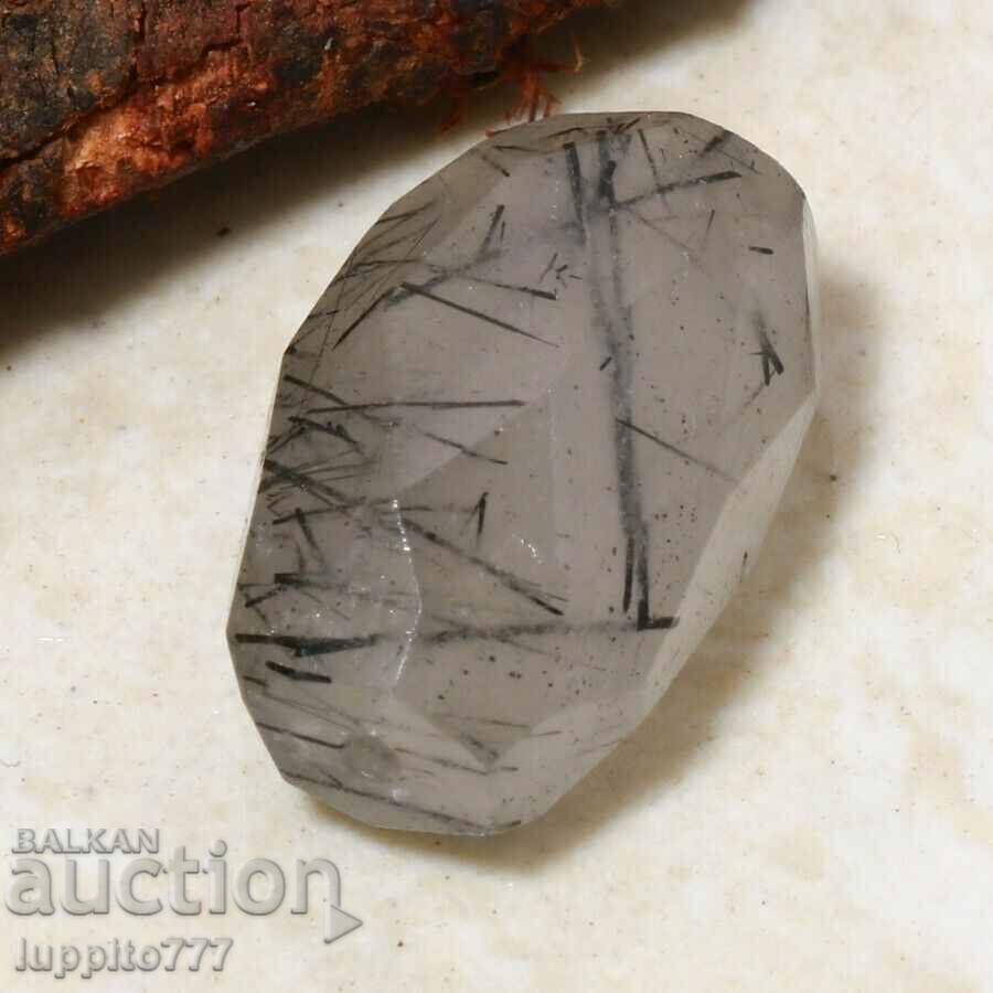 6.35 carat rutile quartz oval facet with price 39.99 BGN | € 20.45 6.35 carat rutile quartz oval facet with price 39.99 BGN | € 20.45