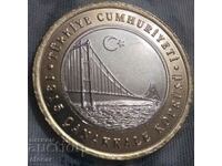 1 лира  лира Турция 2022 Чанаккале