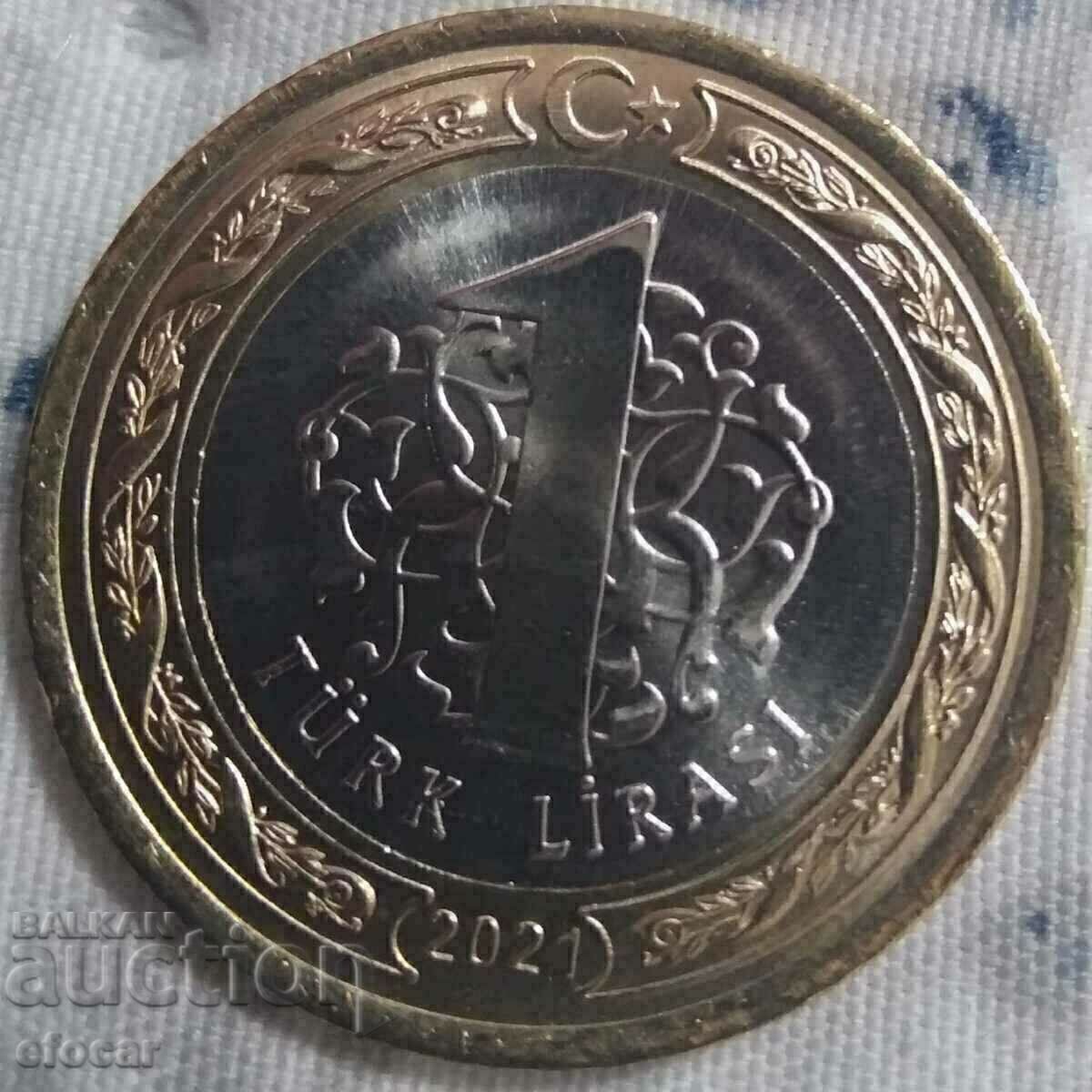 1 Lira Lira Turcia 2021 Gaziantep cu preț € 3.98 | 7.78 BGN