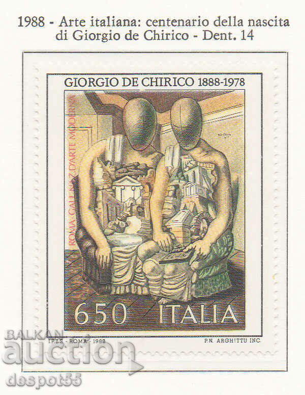 1988. Italy. 100 years since the birth of Giorgio de Chirico.