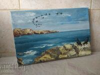 Painting "The sea with cormorants"