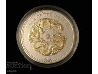 Фиджи 2012 10$ Годината на дракона лунар
