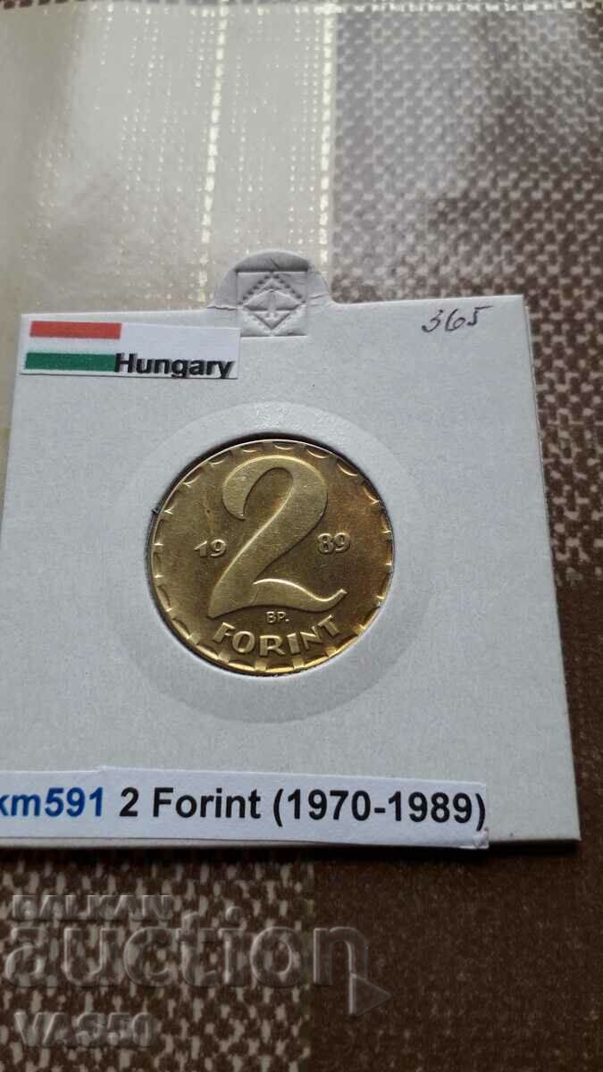 365. HUNGARY-2 forints 1989
