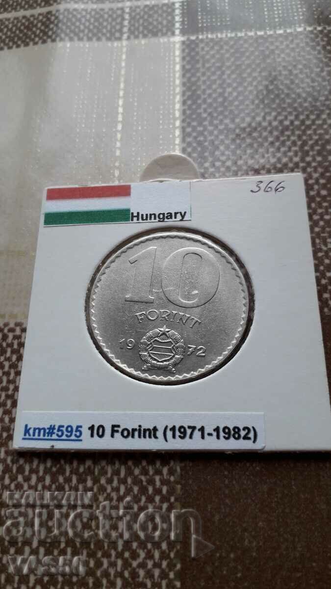 366. HUNGARY-10 forints 1972