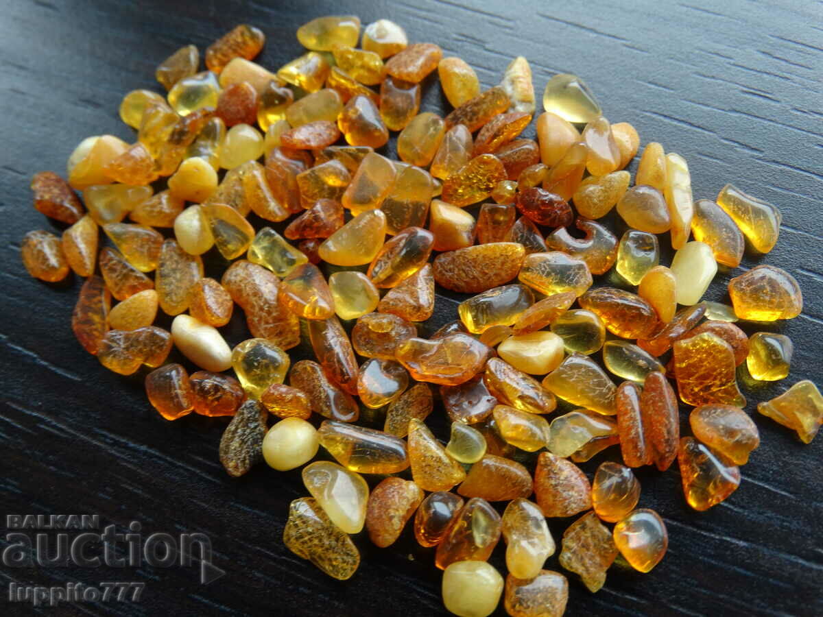 Delivery of 37.10 ct natural Baltic amber lot 100 pcs.+ Delivery of 37.10 ct natural Baltic amber lot 100 pcs.+
