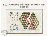 1990. Ιταλία. 100 χρόνια από τον θάνατο του Aurelio Saffi.