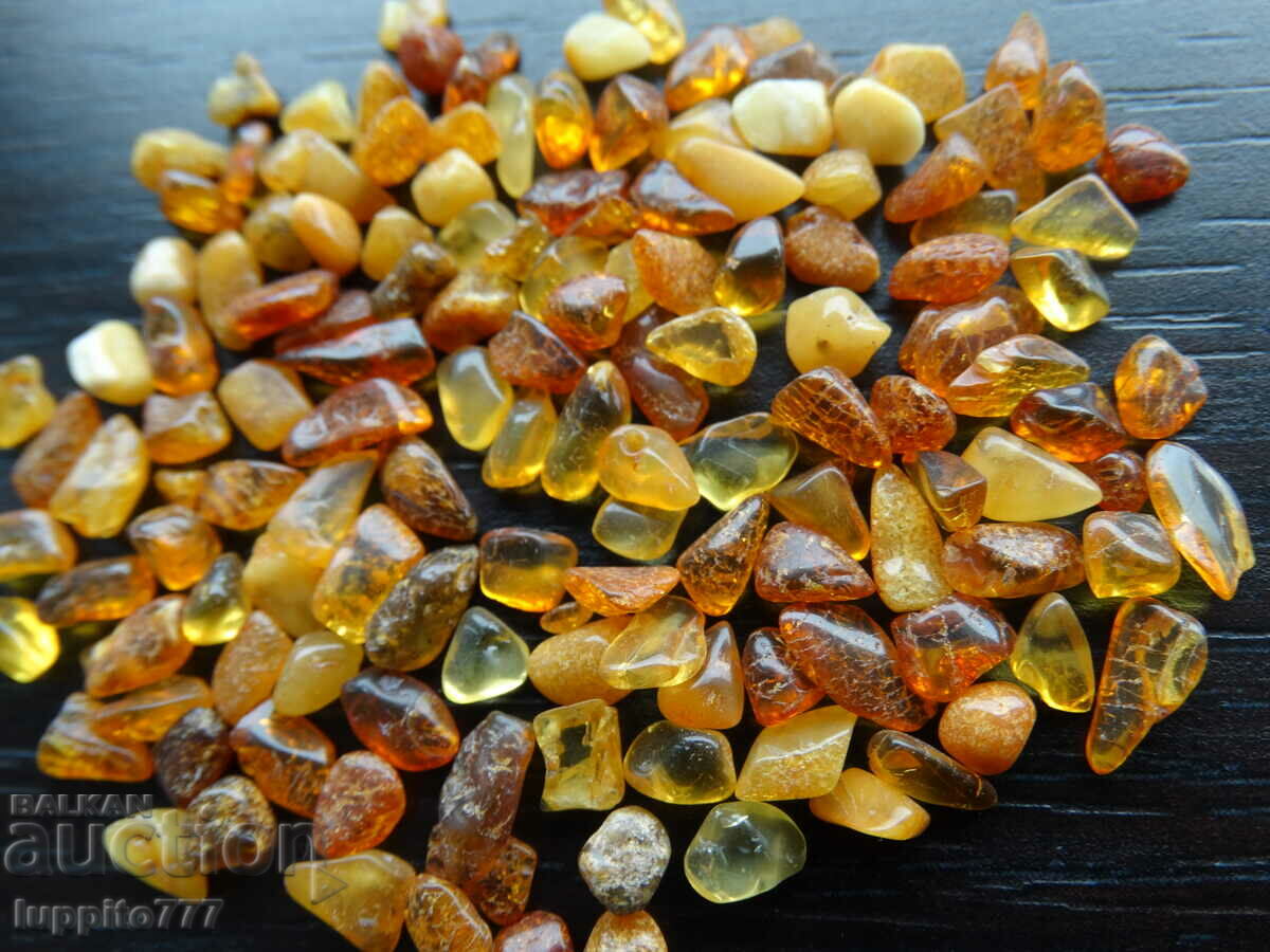 Delivery of 37.35 ct natural Baltic amber lot 100 pcs.+