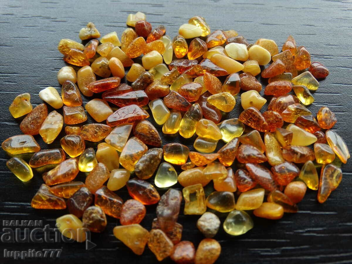 37.35 ct natural Baltic amber lot 100 pcs.+
