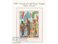 1990. Италия. 100-годишнина на Първи май - Деня на труда.