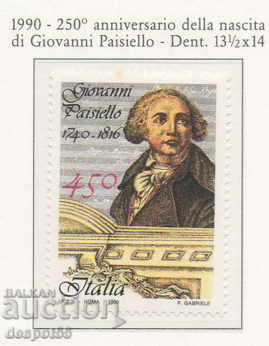 1990. Италия. 250 години от рождението на Джовани Паизиело.