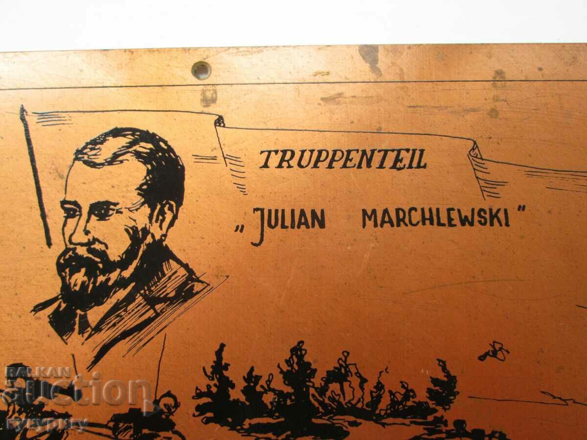 Auction Old Soc military panel plate Tank troops tankmen GDR Auction Old Soc military panel plate Tank troops tankmen GDR