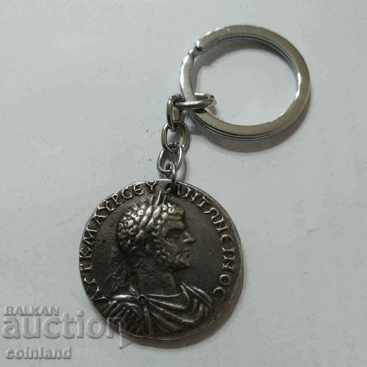 Auction Roman Coin Keychain - REPLICA REPRODUCTION Auction Roman Coin Keychain - REPLICA REPRODUCTION
