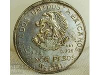 MEXICO REPRODUCTION COIN 5 PESOS 1951 / HIDALGO