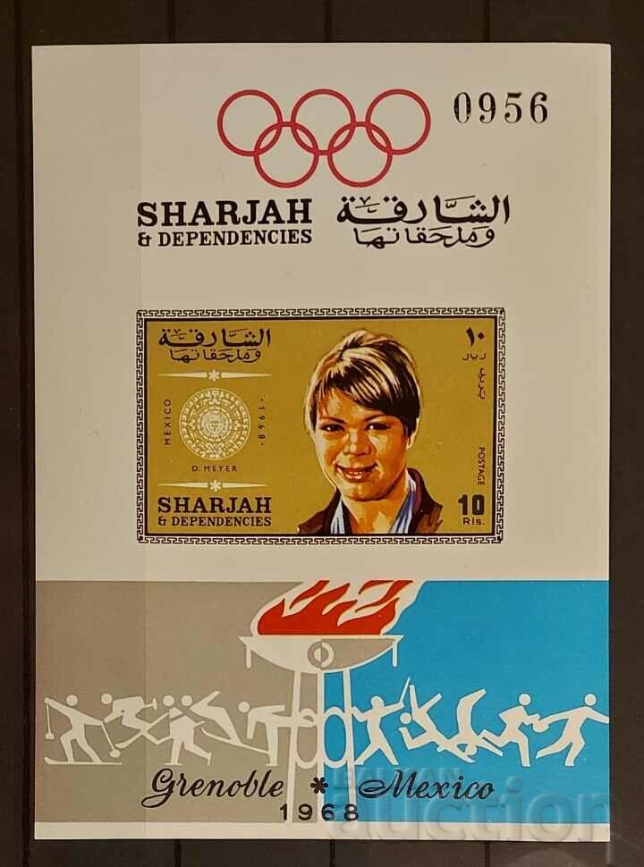 Шаржах 1969 Спорт/Олимпийски игри Блок Неперфориран MNH
