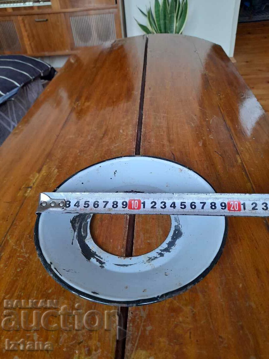 Old enamelled lamp reflector - 5 Old enamelled lamp reflector - 5