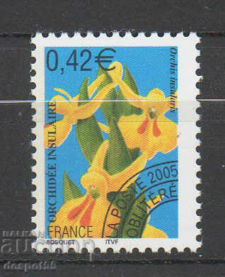 2005. Franţa. Orhideea Insulei - Marca pre-anulată