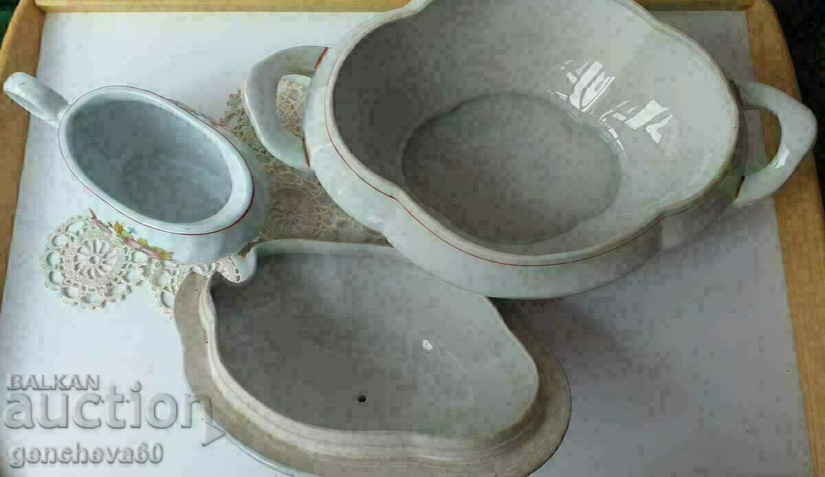 Large Bulgarian soup bowl and saucer SOC - 7 Large Bulgarian soup bowl and saucer SOC - 7