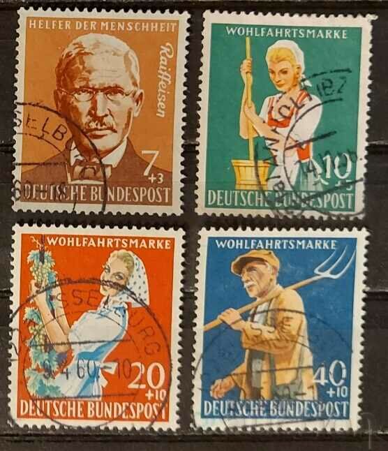 Германия 1958 Благотворителни марки 12.50€ Клеймо