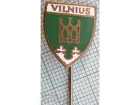 12476 Badge - coat of arms of the city of Vilnius - bronze enamel