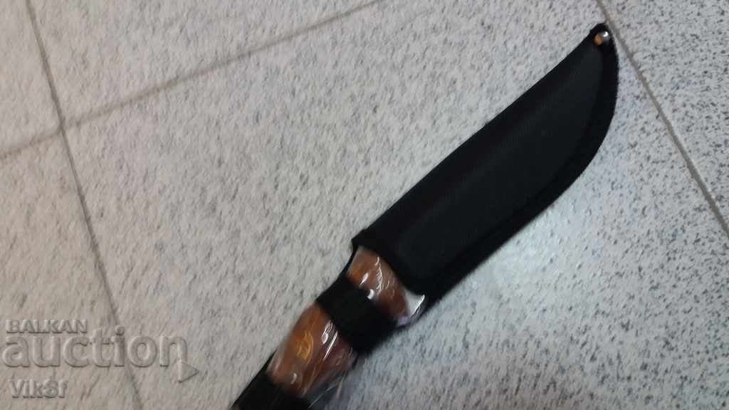 Russian hunting knife fultang with engraved deer, steel 65x13 - 6 Russian hunting knife fultang with engraved deer, steel 65x13 - 6