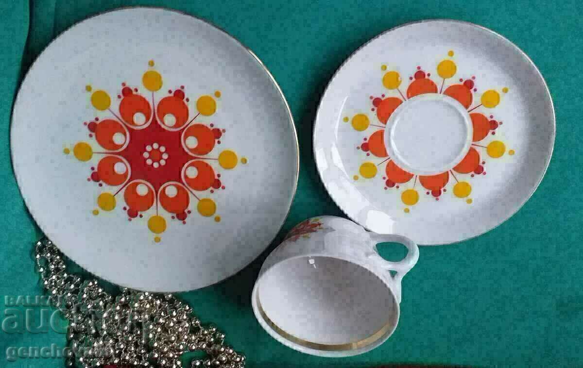 Beautiful porcelain triple set/long coffee BAVARIA - 5