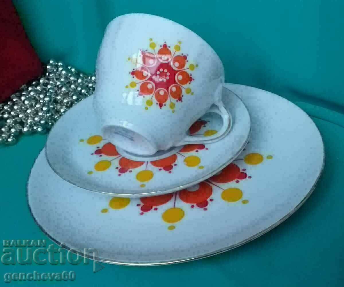 Beautiful porcelain triple set/long coffee BAVARIA - 6
