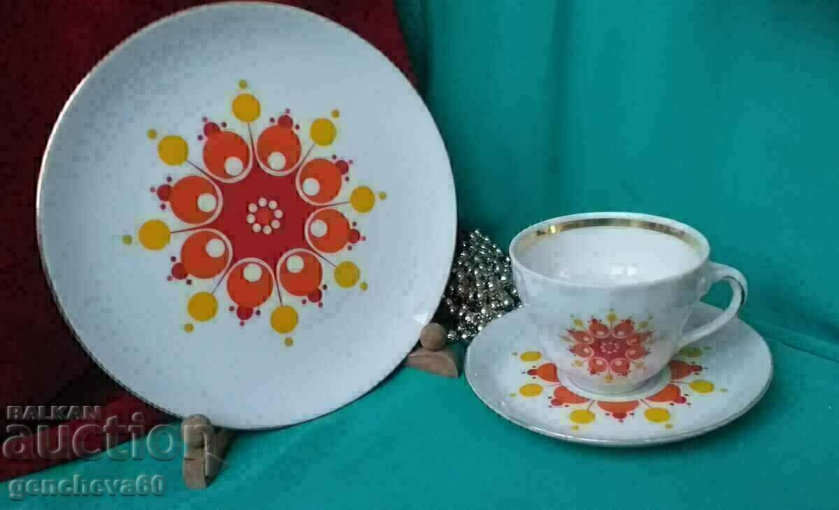 Beautiful porcelain triple set/long coffee BAVARIA - 7