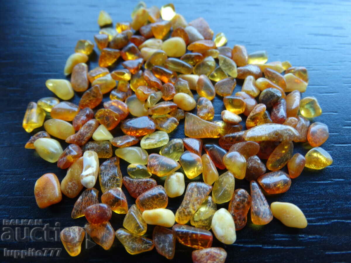 Auction 37.10 ct natural Baltic amber lot 100 pcs.+ Auction 37.10 ct natural Baltic amber lot 100 pcs.+